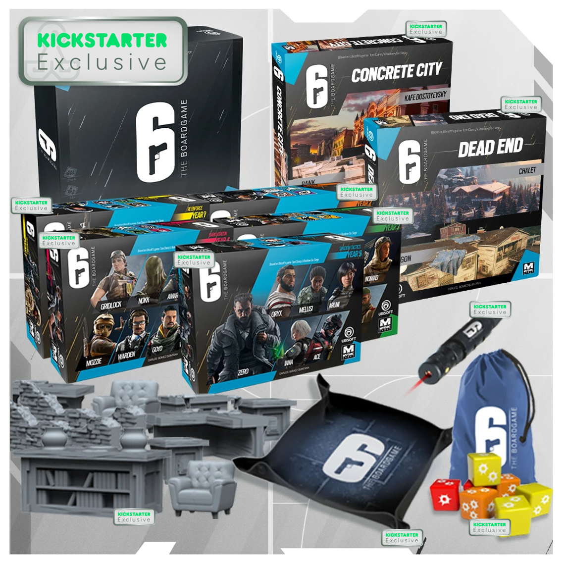 6: Siege - The Board Game Smooth Operator All-In Pledge (Kickstarter Exclusive)