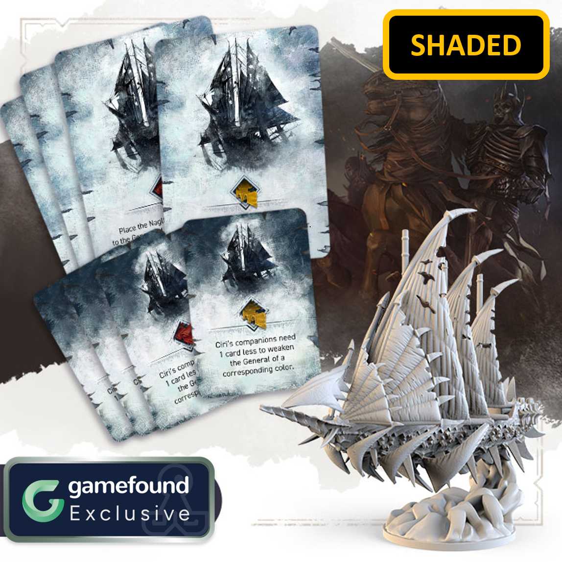 Gamefound Exclusive The Witcher: Path of Destiny Board Game Naglfar Expansion, Shaded Edition