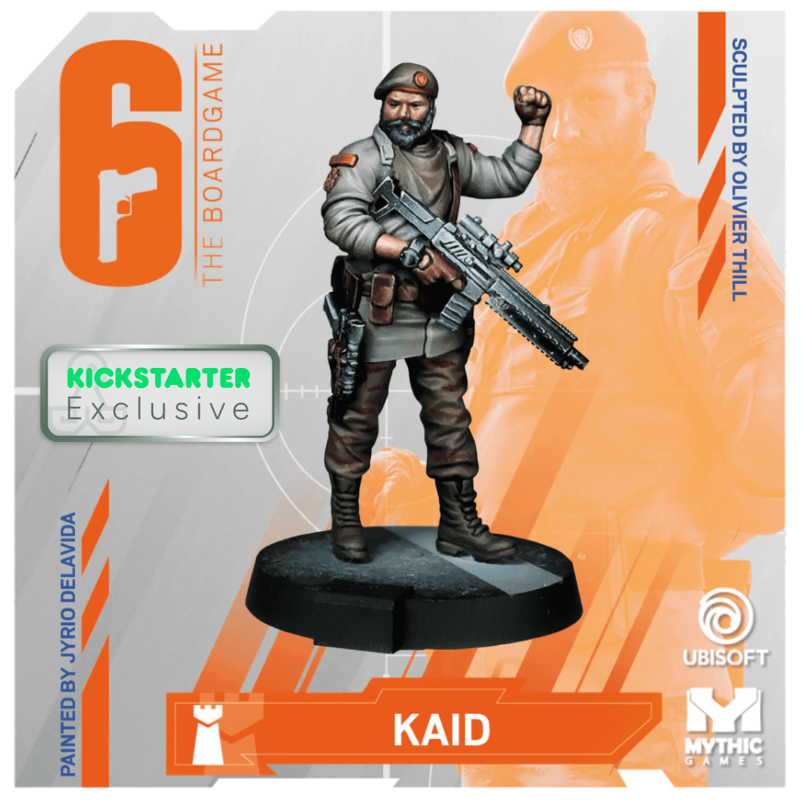 Kickstarter Exclusive Year 3 Expansion, Kaid Miniature, From 6: Siege - The Board Game