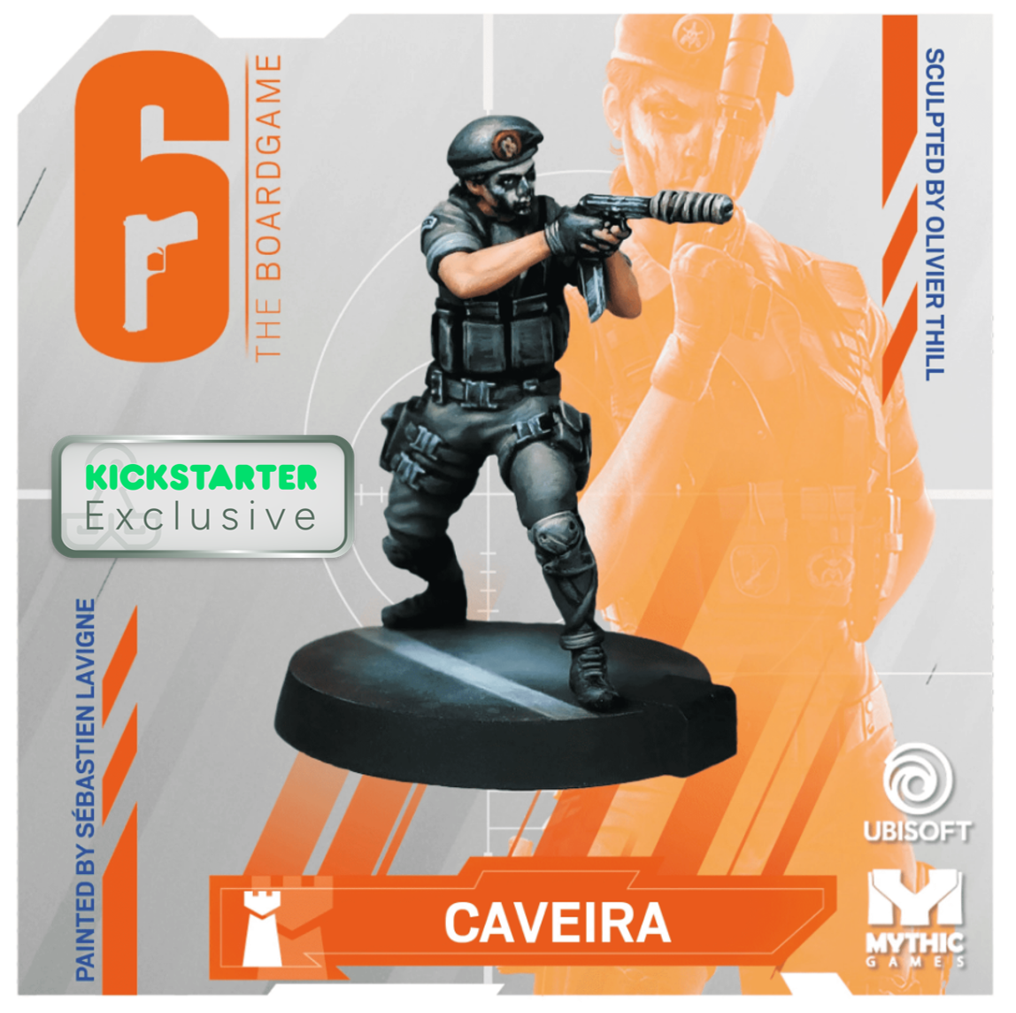 Kickstarter Exclusive Year 1 Expansion, Caveira Miniature, From 6: Siege - The Board Game