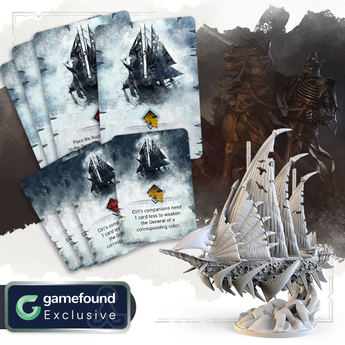 Gamefound Exclusive The Witcher: Path of Destiny Board Game Naglfar Expansion