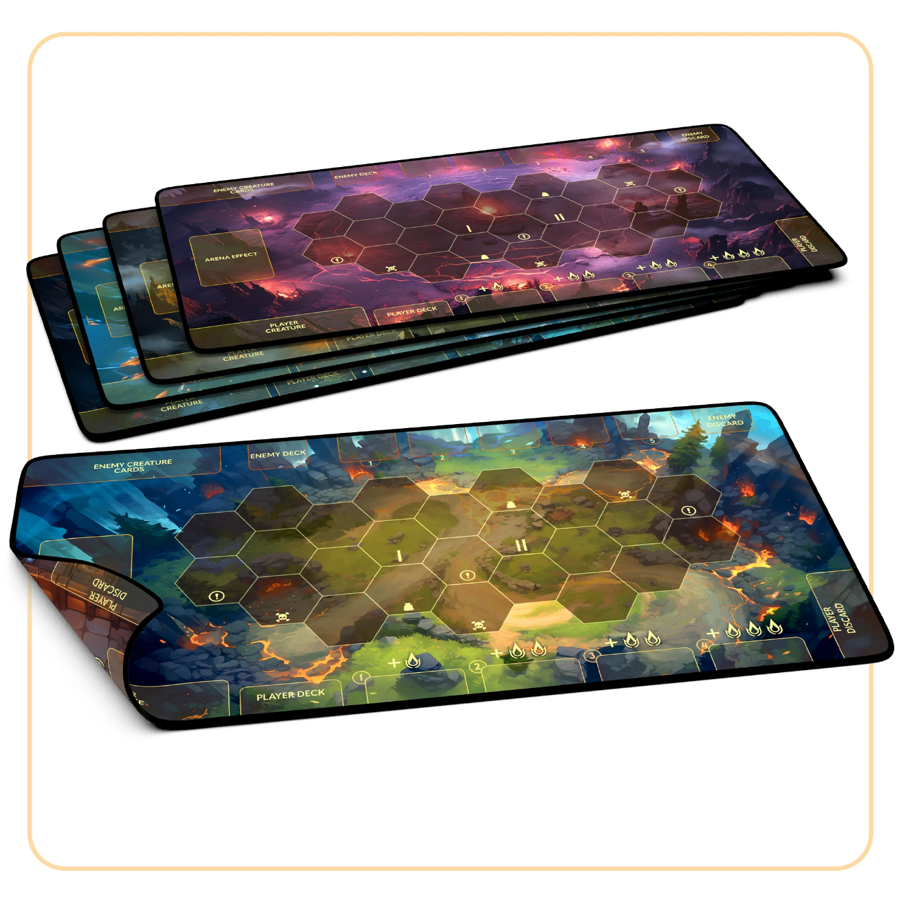 Gamefound Exclusive Dragon Eclipse Board Game Arena Playmats Set