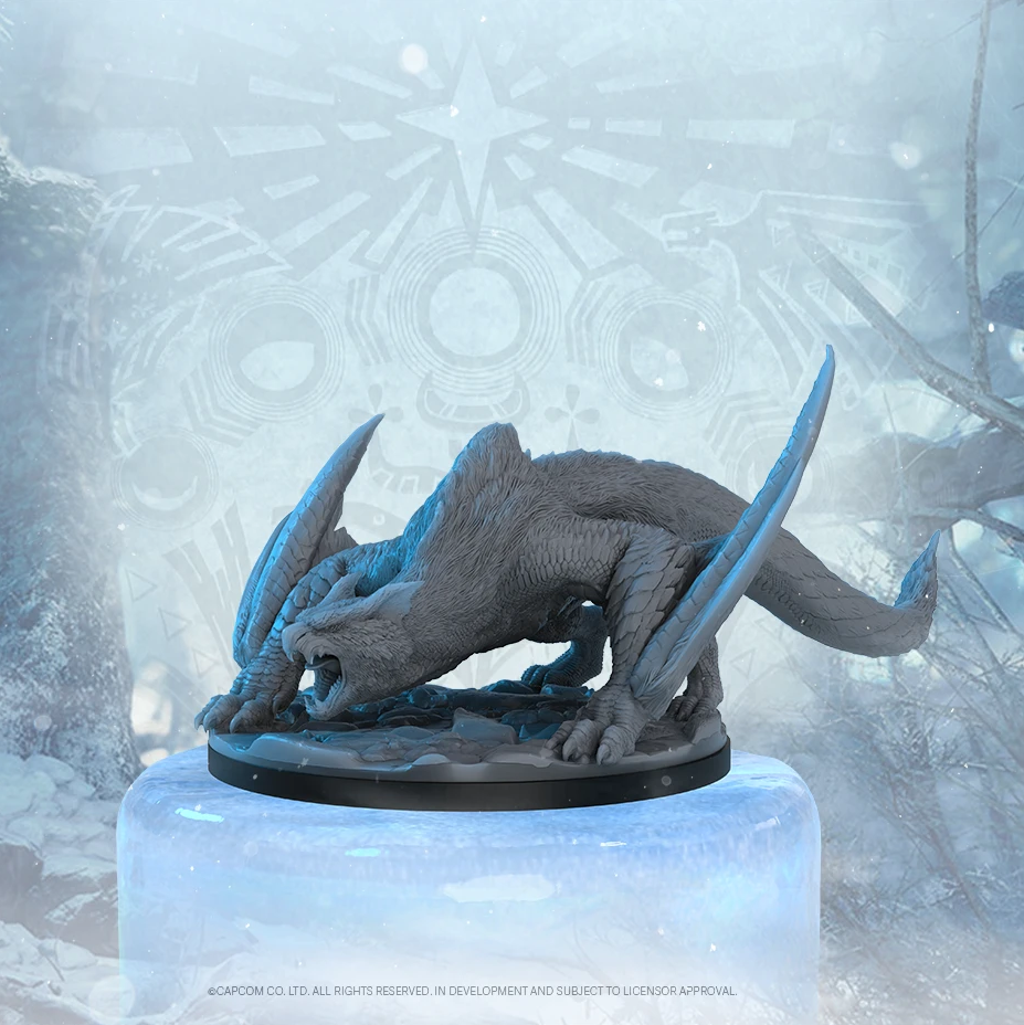 Kickstarter Exclusive Monster Hunter World Iceborne: The Board Game Absolute Power Stretch Goals Expansion, Nargacuga Miniature