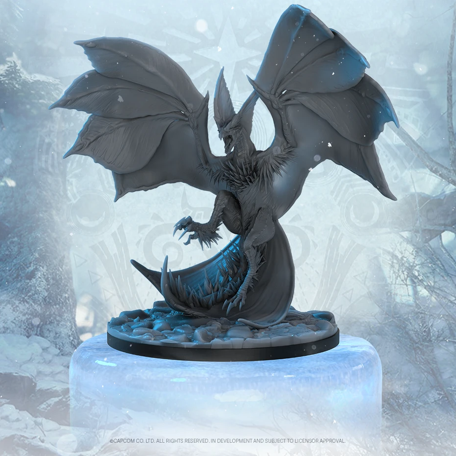 Kickstarter Exclusive Monster Hunter World Iceborne: The Board Game Absolute Power Stretch Goals Expansion, Shrieking Legiana Miniature