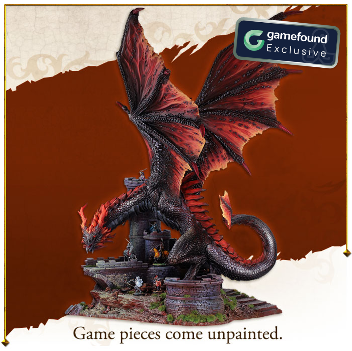 Crowdfunding Exclusive A Song of Ice and Fire: Tactics Board Game, Huge Painted Dragon Miniature