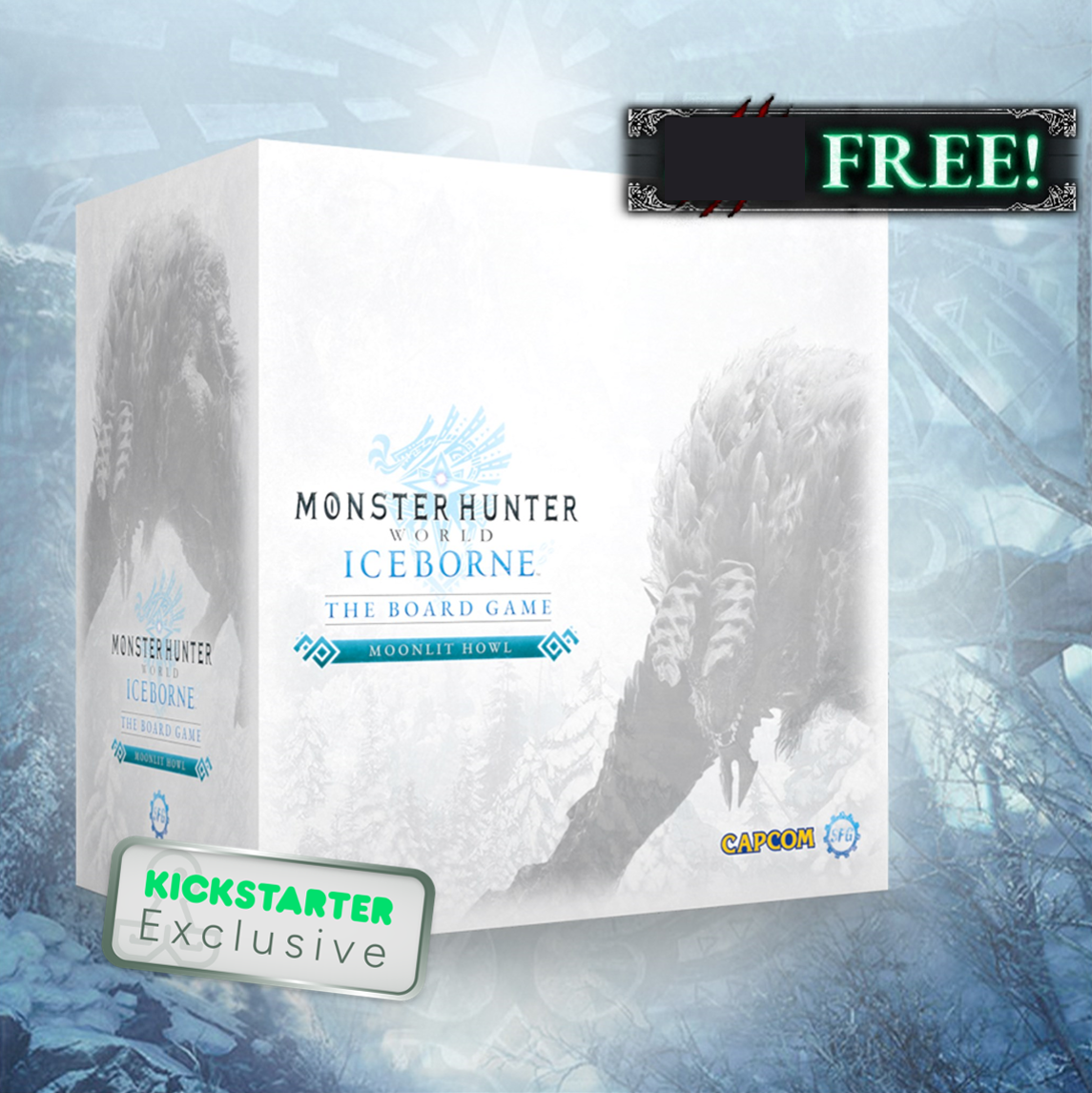 Kickstarter Exclusive Monster Hunter World Iceborne: The Board Game Moonlit Howl Expansion