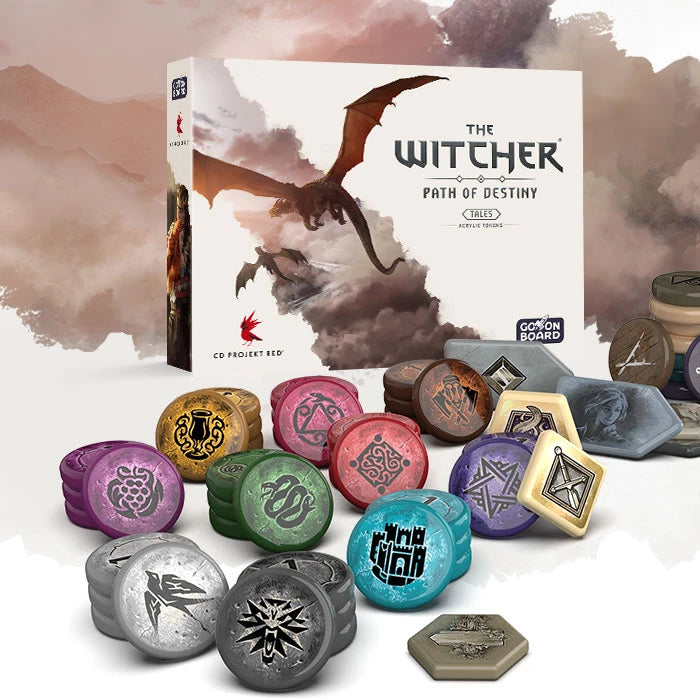 Gamefound Exclusive The Witcher: Path of Destiny Board Game Tales Acrylic Tokens