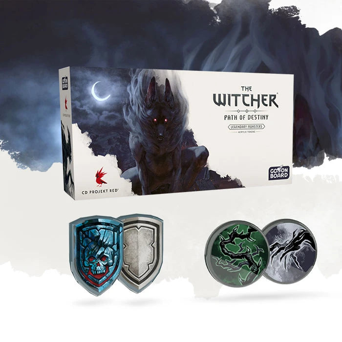 Gamefound Exclusive The Witcher: Path of Destiny Board Game Legendary Monsters Acrylic Tokens