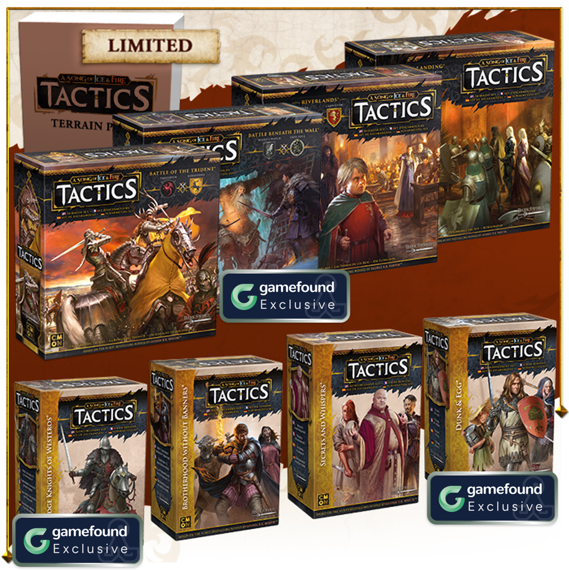 Crowdfunding Exclusive A Song of Ice and Fire: Tactics Board Game Lord Commander Pledge