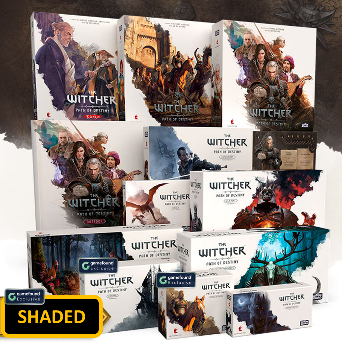 Gamefound Exclusive The Witcher: Path of Destiny Board Game I Want It All Pledge, Shaded Edition