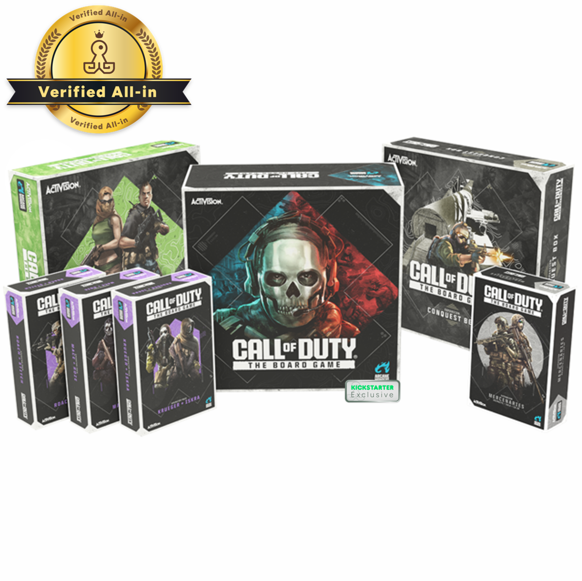 Kickstarter Exclusive Call of Duty The Board Game verified deluxe bundle all-in