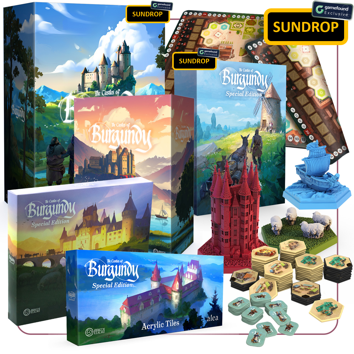 Castles of Burgundy: Special Edition Grand All-In Pledge [SUNDROP] (Gamefound Exclusive PRE-ORDER)