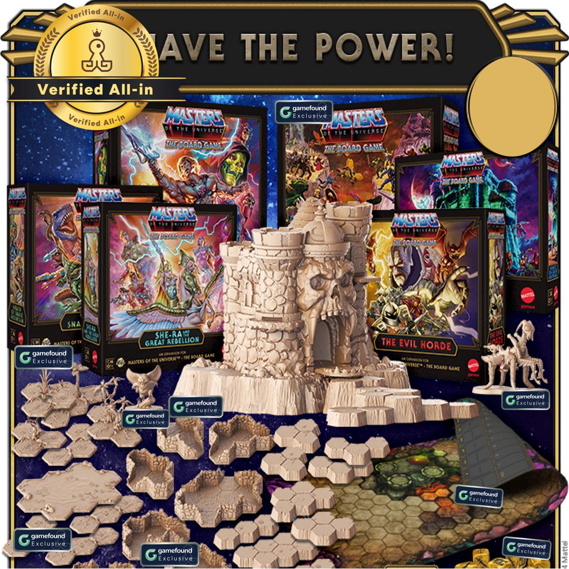 Crowdfunding Exclusive Masters of The Universe: The Board Game - Clash For Eternia Verified I have the power all-in