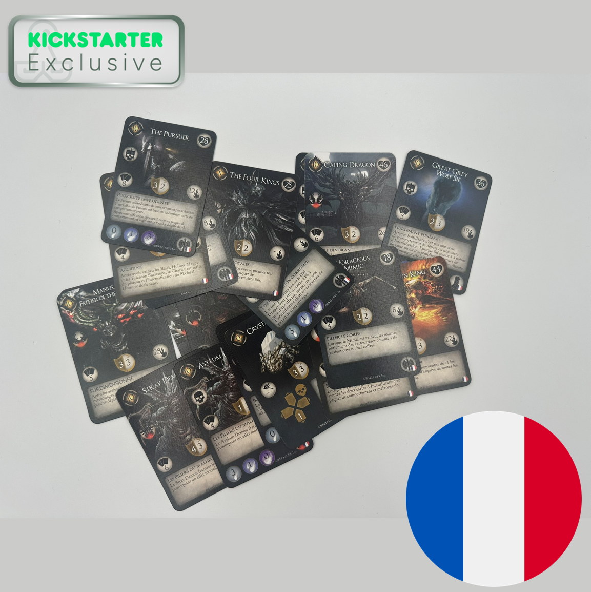 Exclusive Dark Souls: The Board Game French Language Pack Cards Example 1
