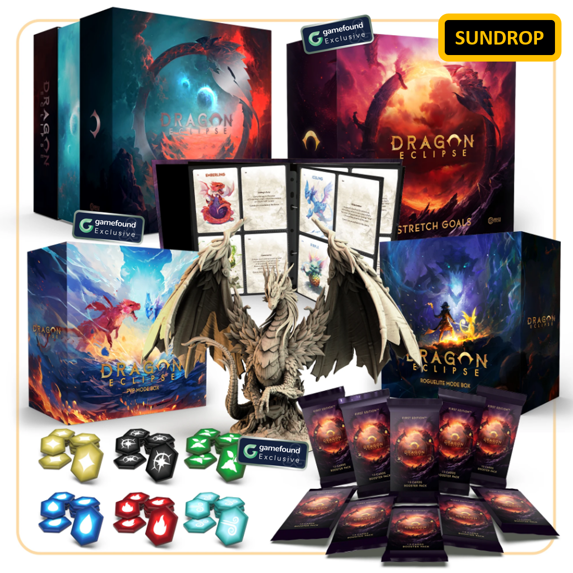 Gamefound Exclusive Dragon Eclipse Board Game Special Edition, Sundrop Edition
