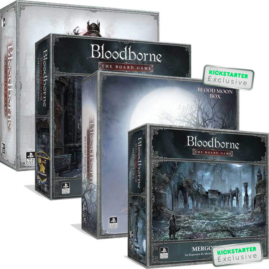 Kickstarter exclusive Bloodborne: The Board Game Full Moon All-In Set