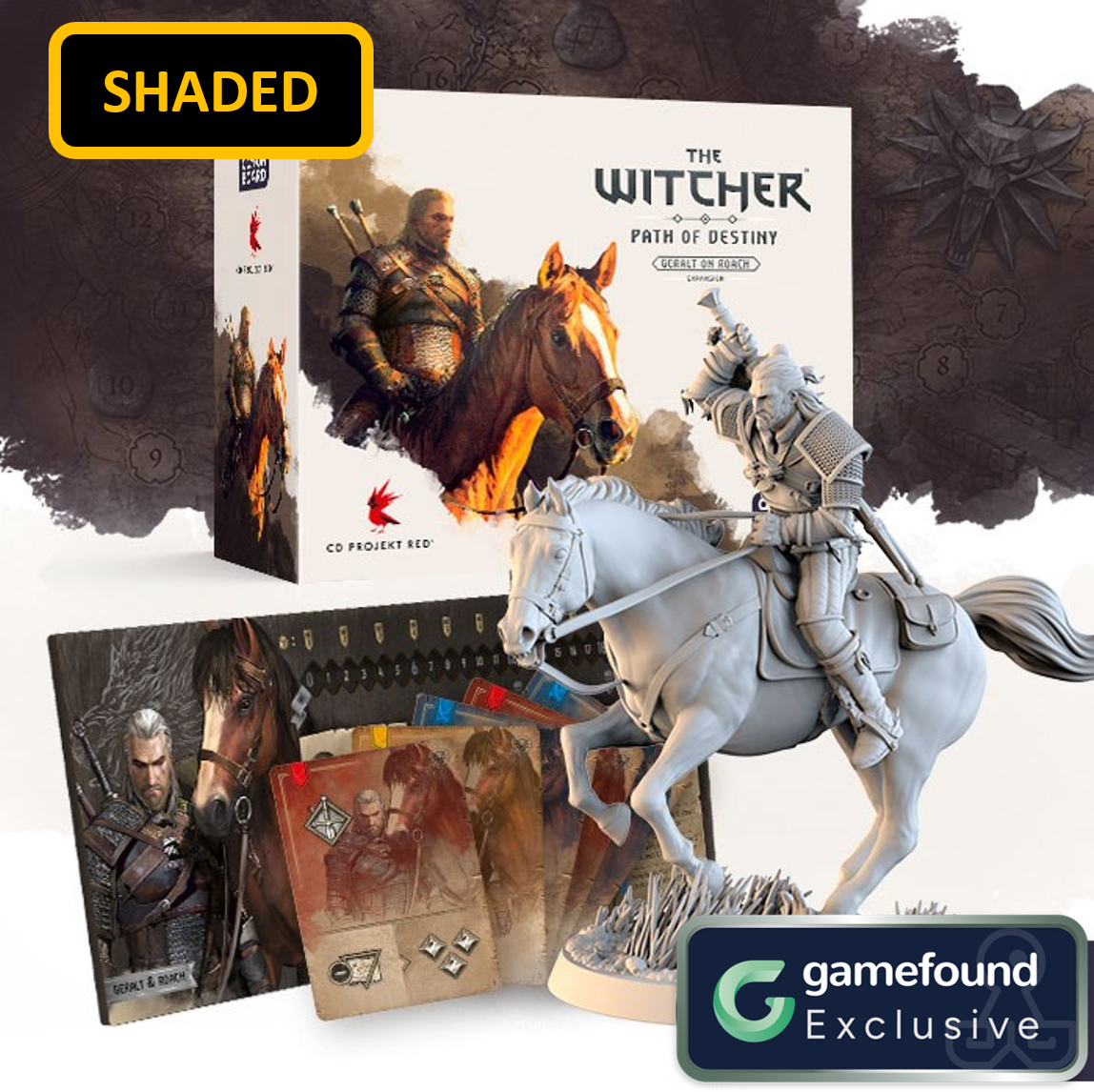 Gamefound Exclusive The Witcher: Path of Destiny Board Game Geralt on Roach Expansion, Shaded Edition