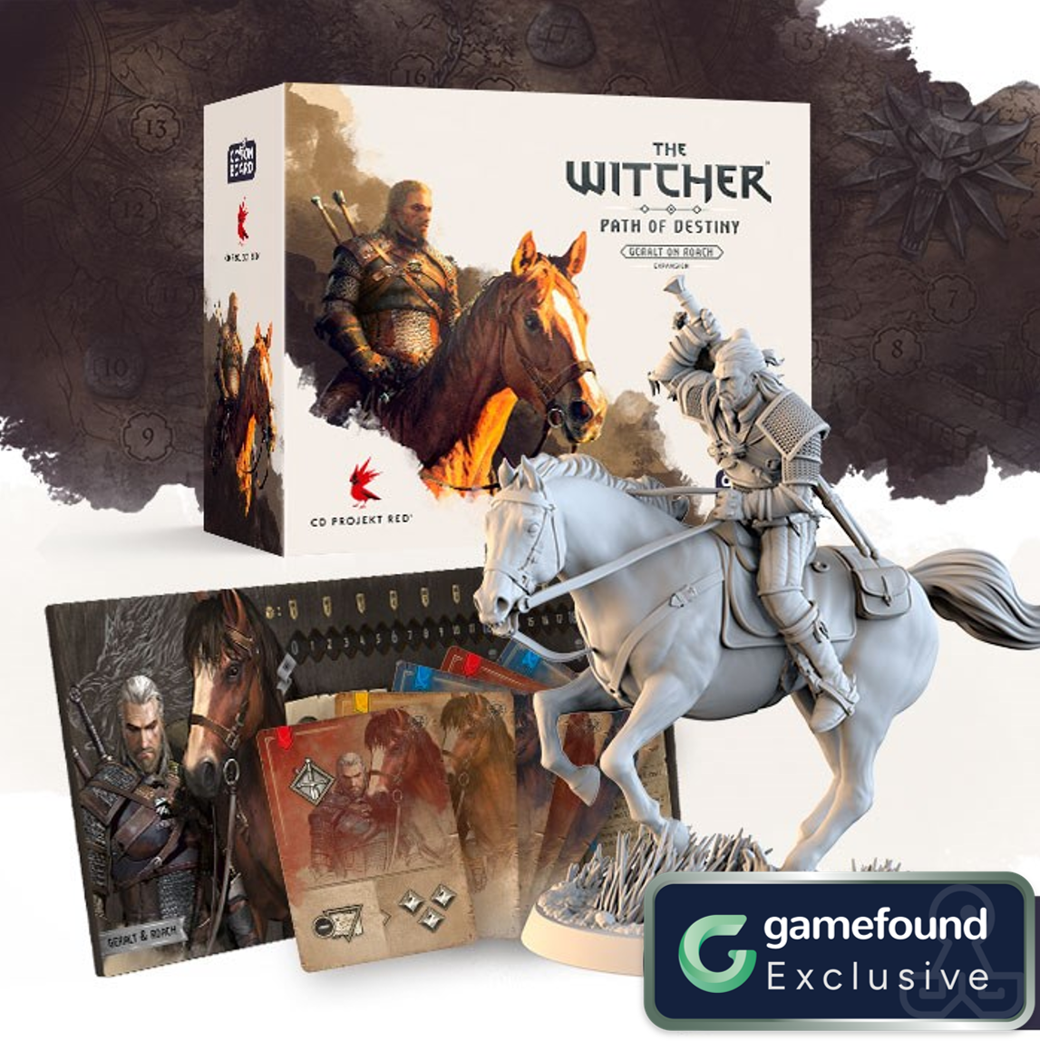 Gamefound Exclusive The Witcher: Path of Destiny Board Game Geralt on Roach Expansion