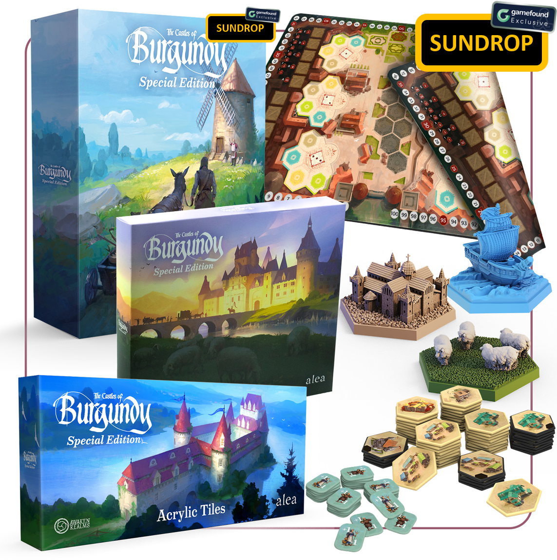 Castles of Burgundy: Special Edition Add-Ons Pledge [SUNDROP] (Gamefound Exclusive PRE-ORDER)