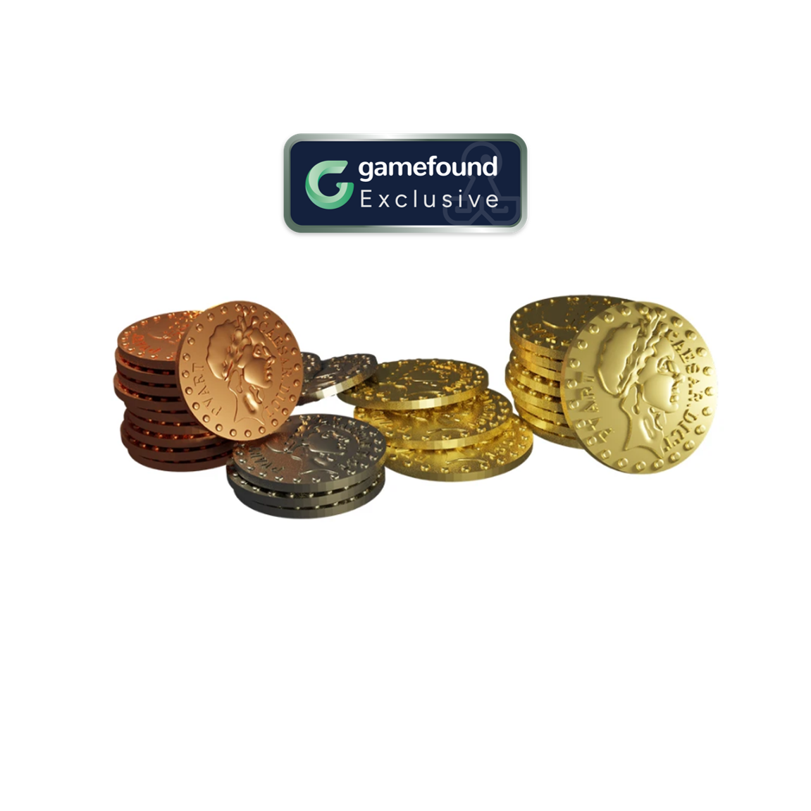 Gamefound Exclusive Total War: Rome The Board Game Metal Coins