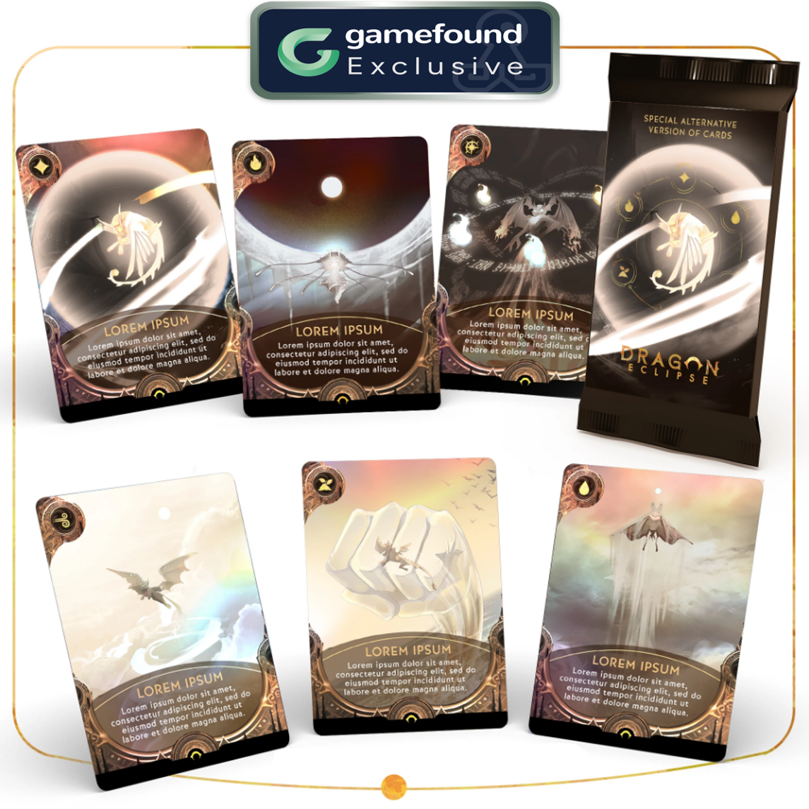 Gamefound Exclusive Dragon Eclipse Board Game Special Alternative Cards