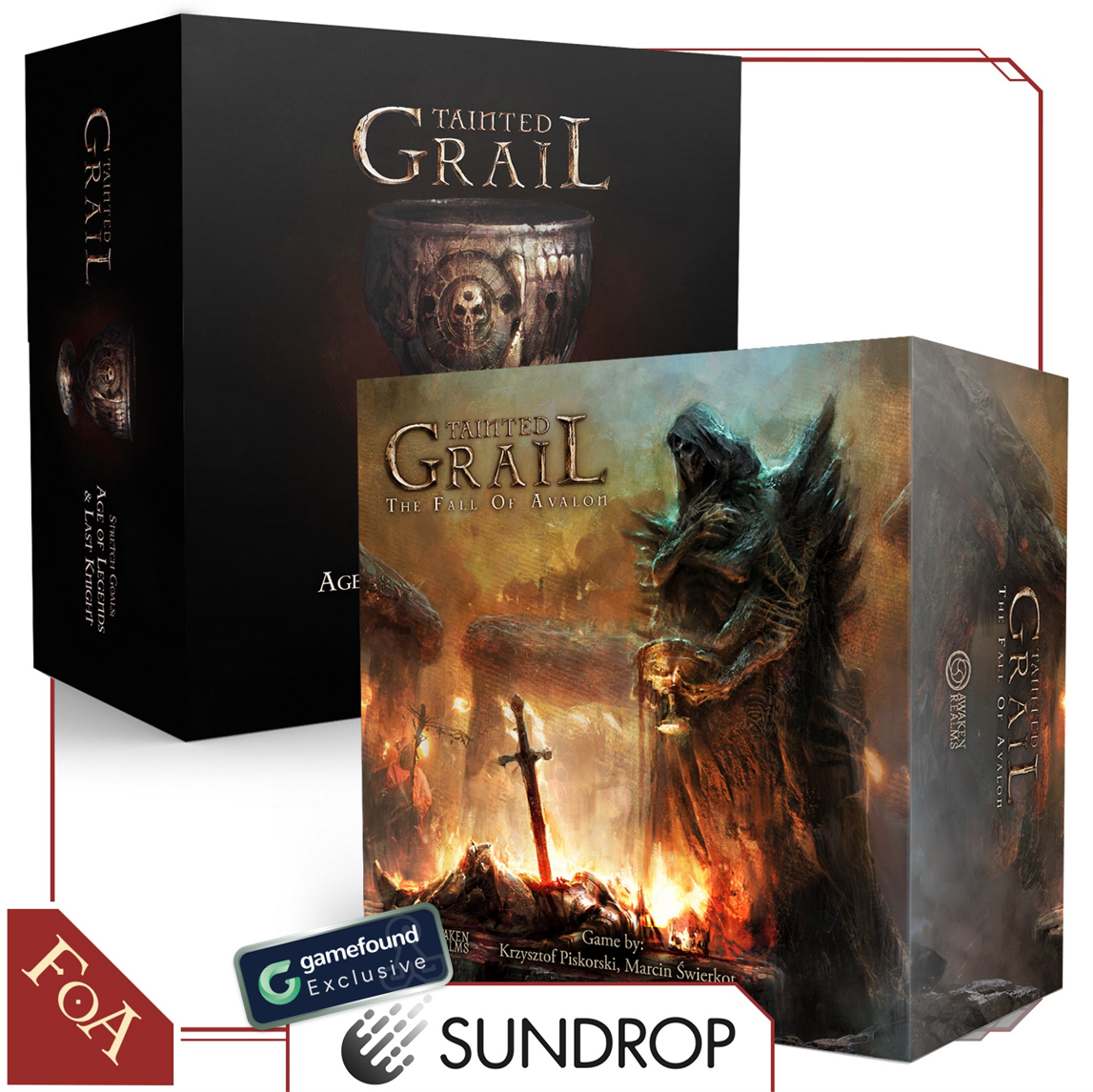Gamefound Exclusive Tainted Grail: Fall of Avalon Core Pledge, Sundrop Edition