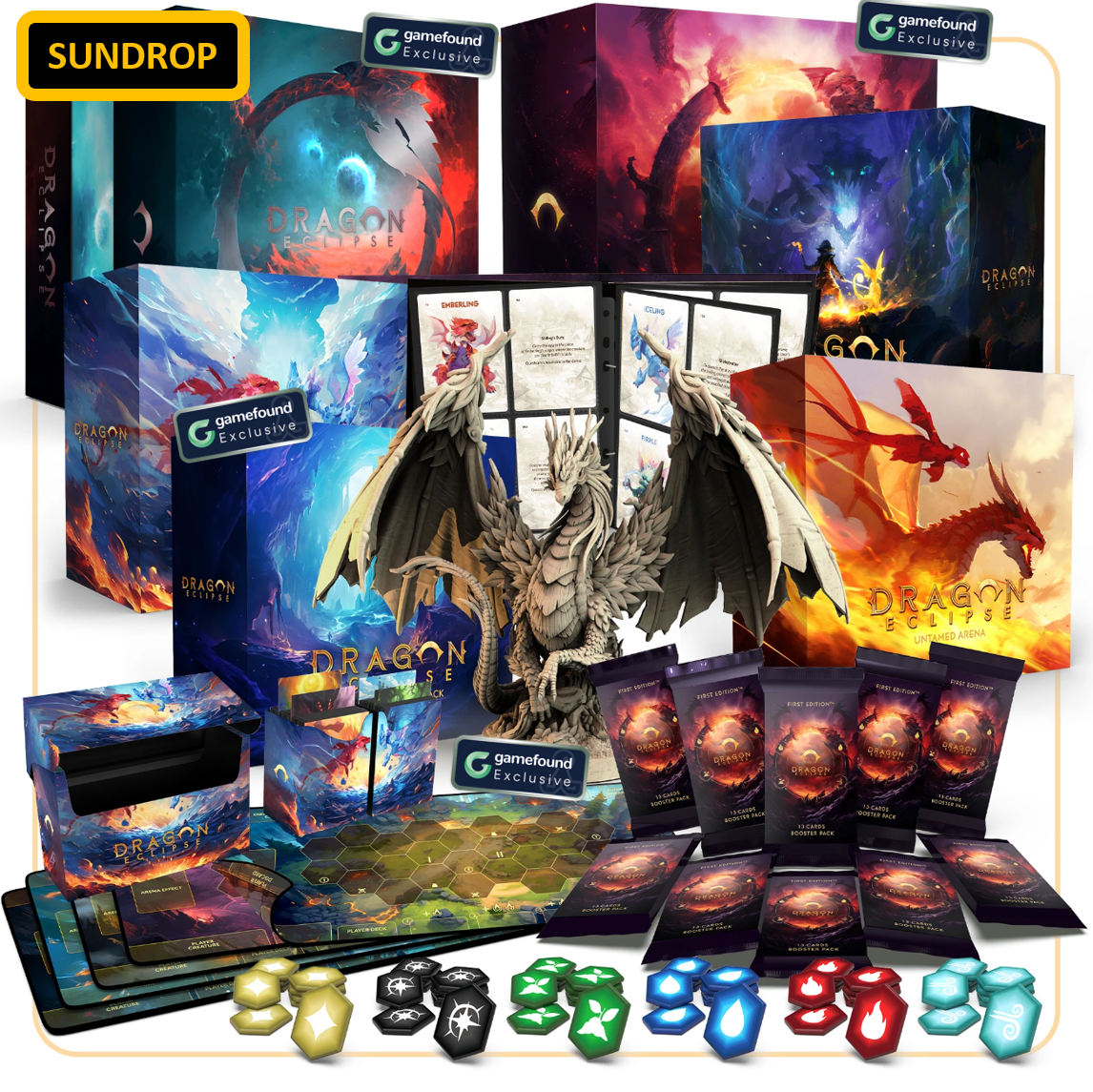 Gamefound Exclusive Dragon Eclipse Board Game Collector's Edition, Sundrop Edition