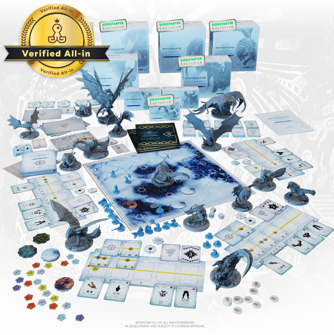 Kickstarter Exclusive Monster Hunter World Iceborne: The Board Game Verified Monstrous All-In