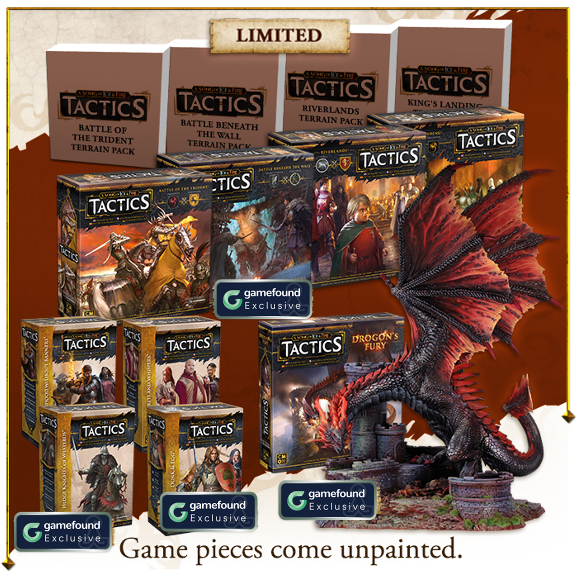 Crowdfunding Exclusive A Song of Ice and Fire: Tactics Seven Kingdoms Pledge