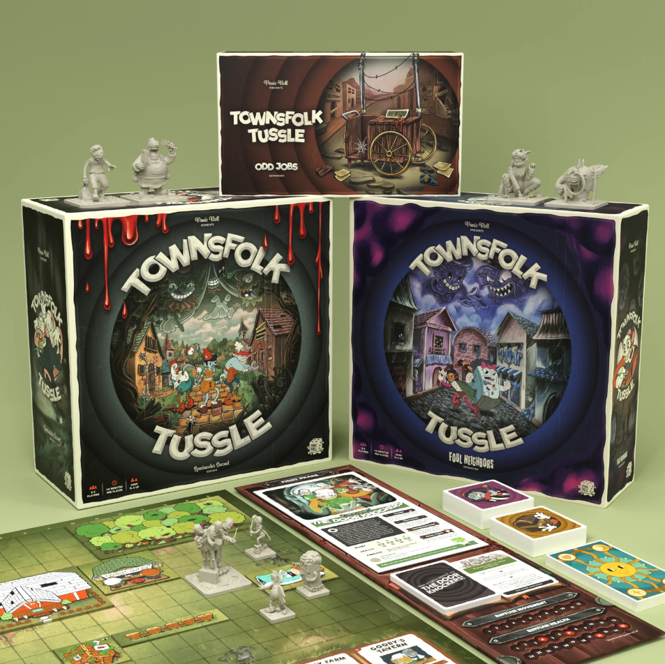 Kickstarter Exclusive Townsfolk Tussle Board Game Deluxe Gameplay All-In