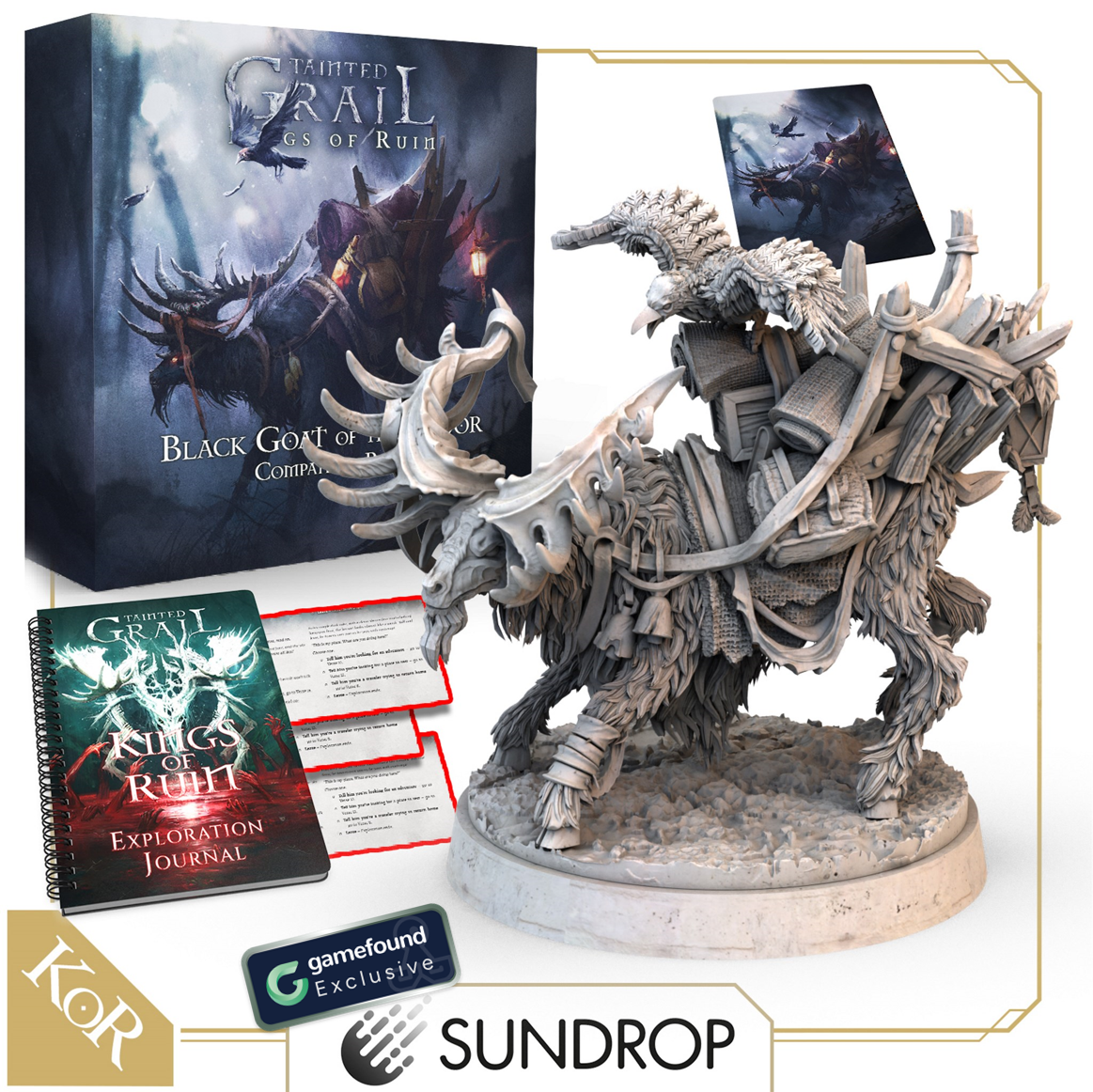 Gamefound Exclusive Tainted Grail: Kings of Ruin Black Goat of The Moors Expansion, Sundrop Edition
