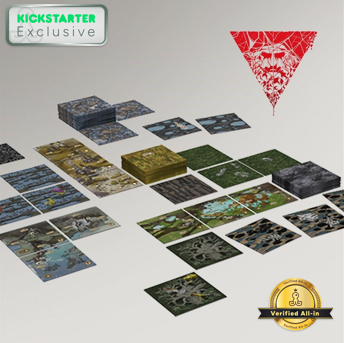 Kickstarter Exclusive Aeon Trespass Twelve Sins of Herakles Board Game, Luxury Tiles Pack For All Seasons