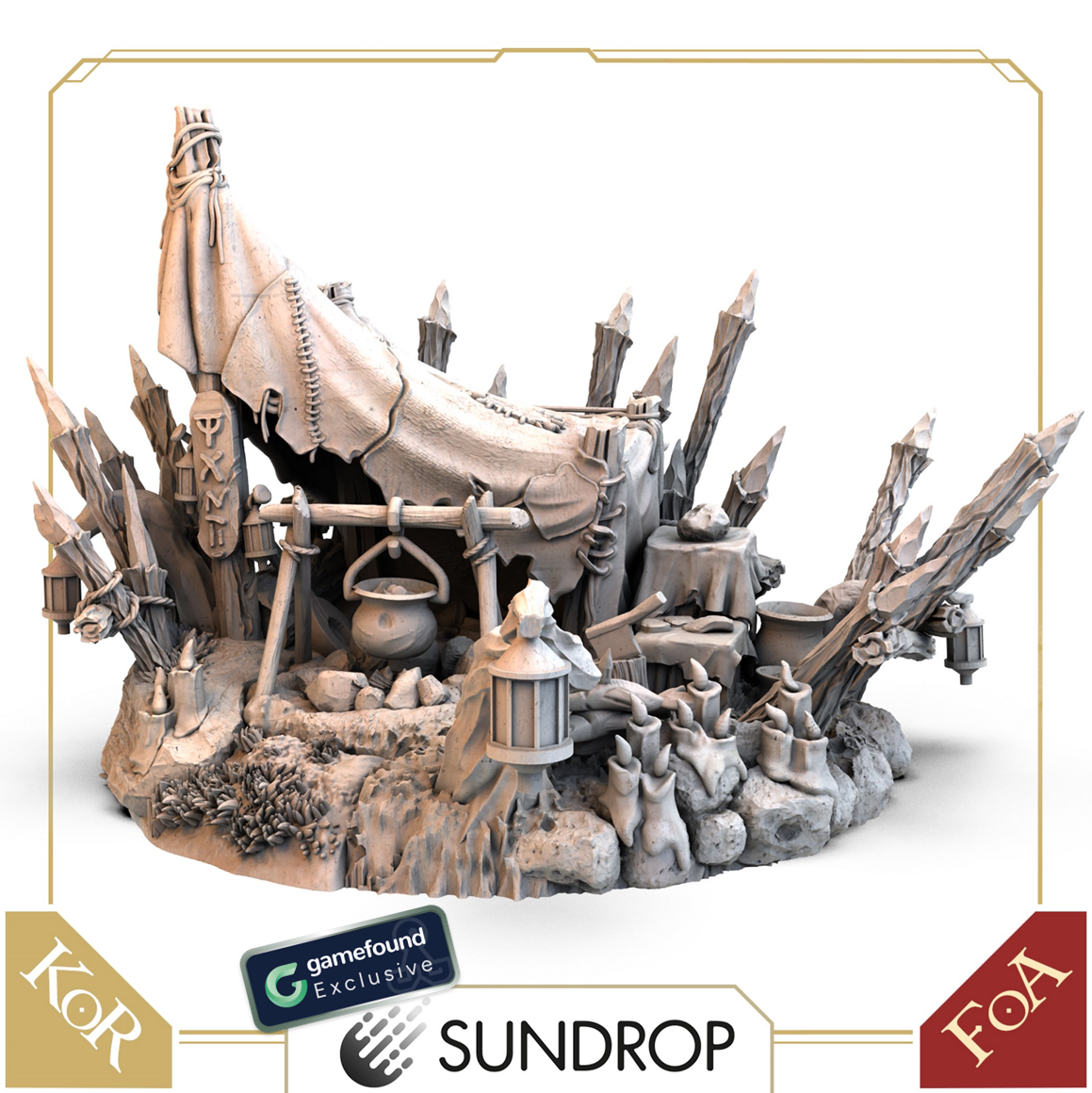 Gamefound Exclusive Tainted Grail: Kings of Ruin Modular Campsite Expansion, Sundrop Edition