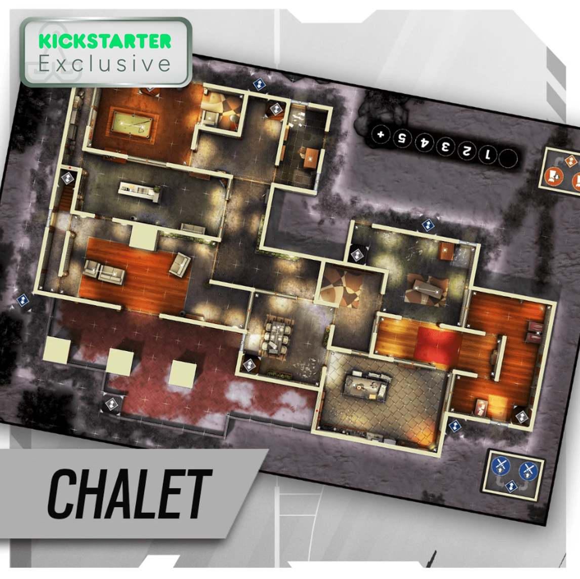 Kickstarter Exclusive Map Pack 2 - Dead End Expansion, Chalet, From 6: Siege - The Board Game