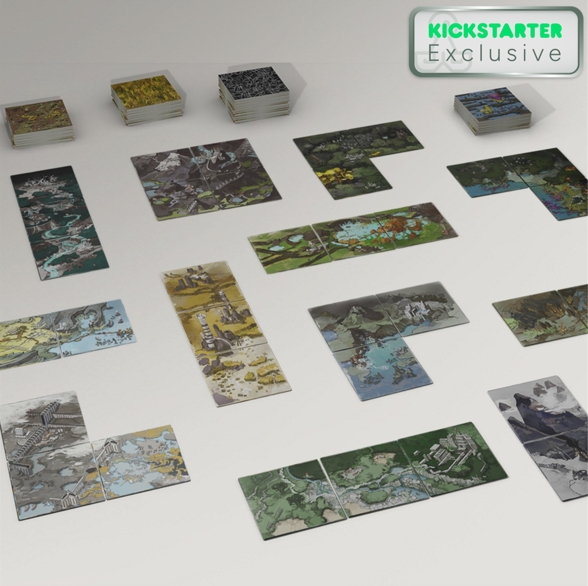 Kickstarter Exclusive Aeon Trespass Twelve Sins of Herakles Board Game, Luxury Tiles Pack For All Seasons Overview