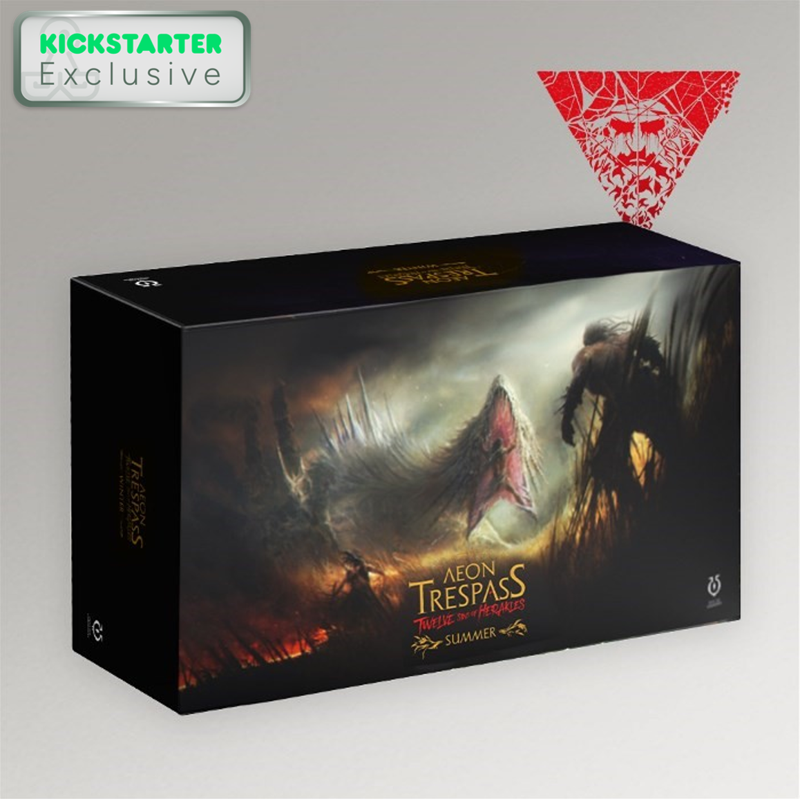 Kickstarter Exclusive Aeon Trespass Twelve Sins of Herakles Board Game, Summer Box