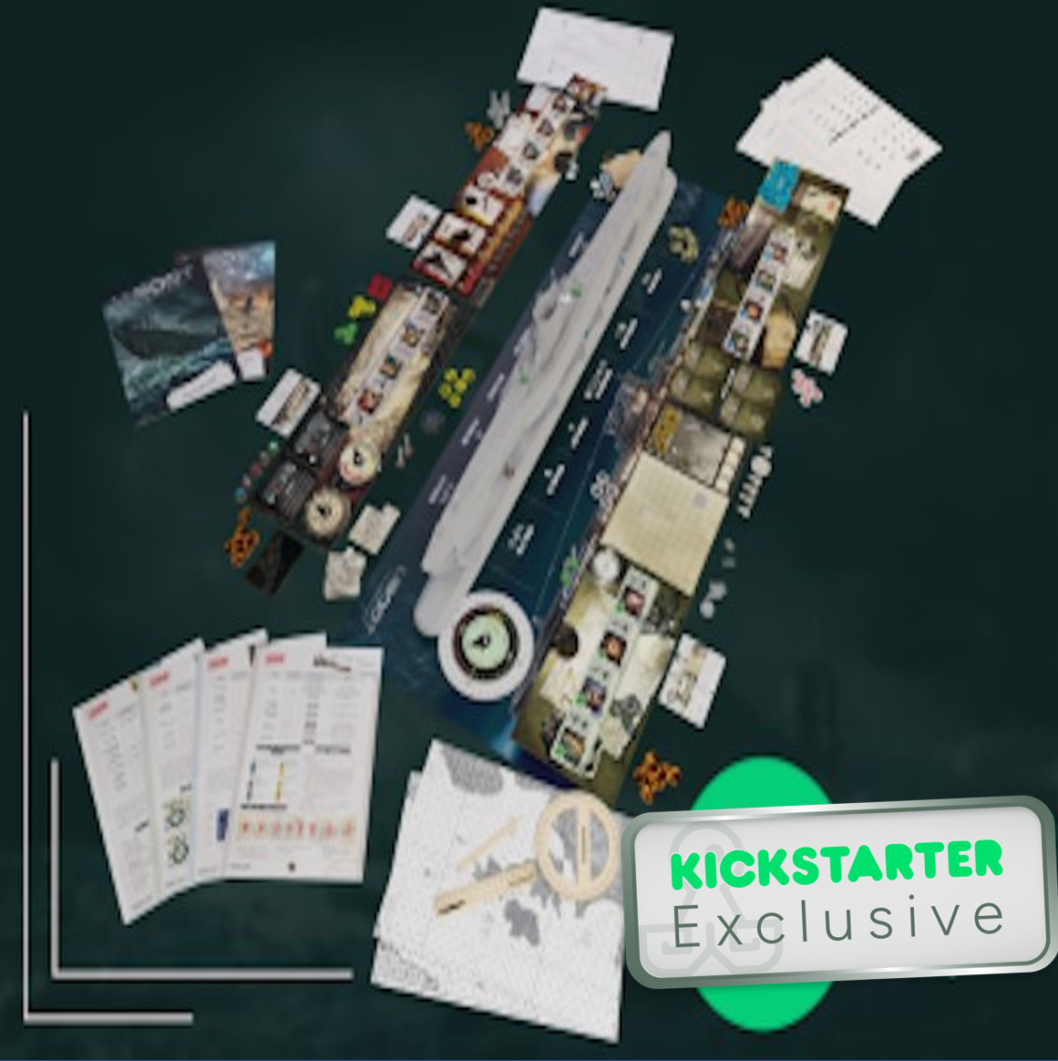 Kickstarter Exclusive U-BOOT: The Board Game Core Box Contents