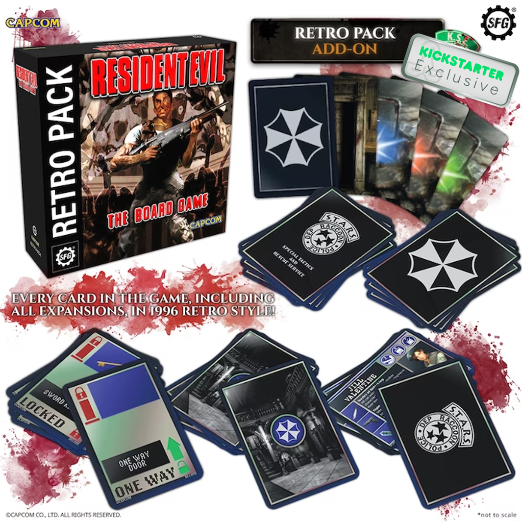 Kickstarter Exclusive Resident Evil: The Board Game Retro Pack Expansion Contents