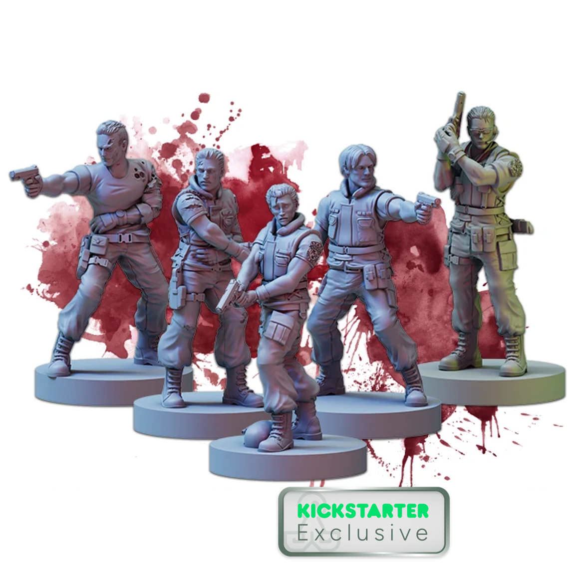 Kickstarter Exclusive Resident Evil: The Board Game Fallen Five Expansion Miniatures