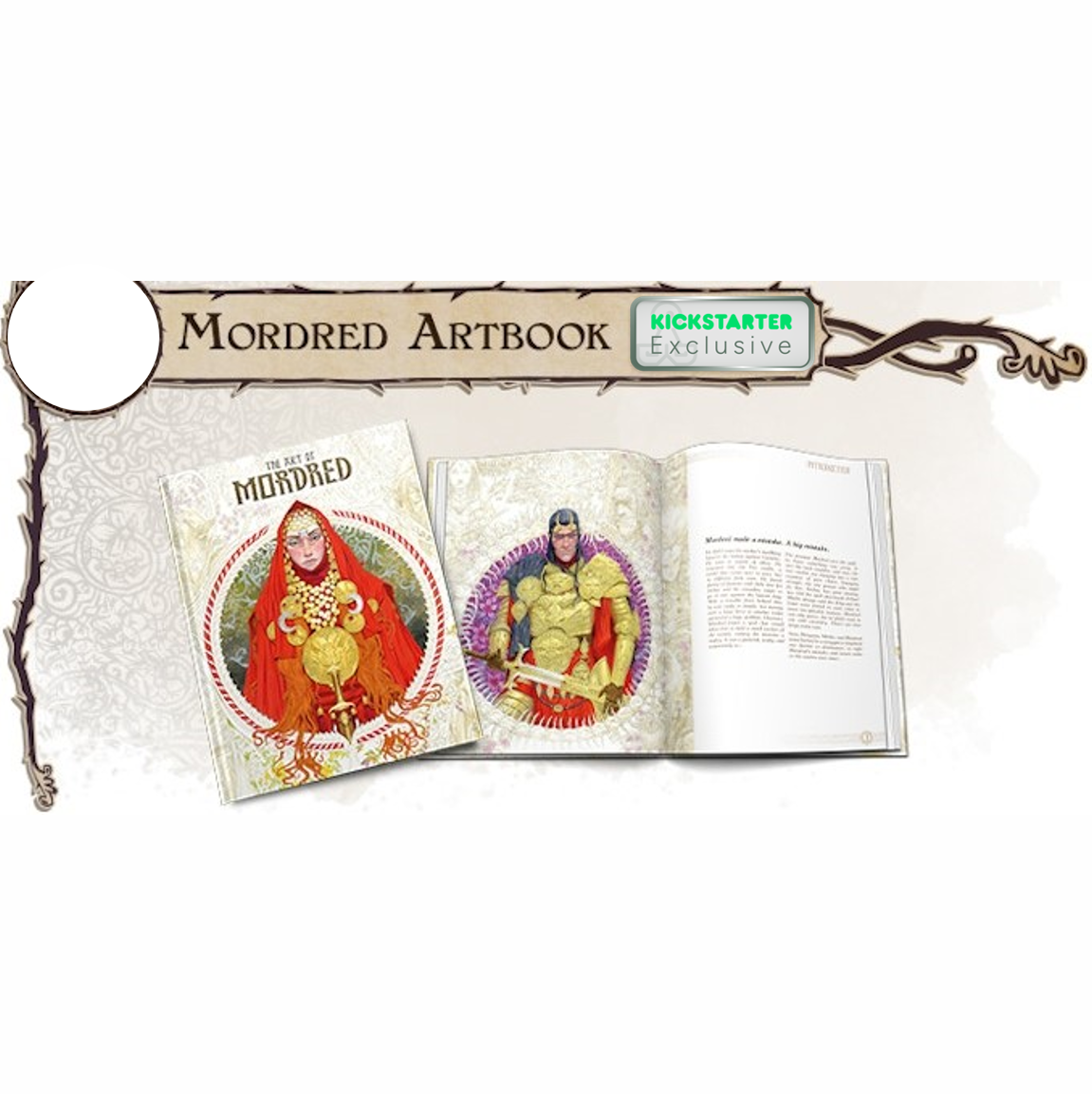 Kickstarter Exclusive Mordred Board Game Artbook Contents