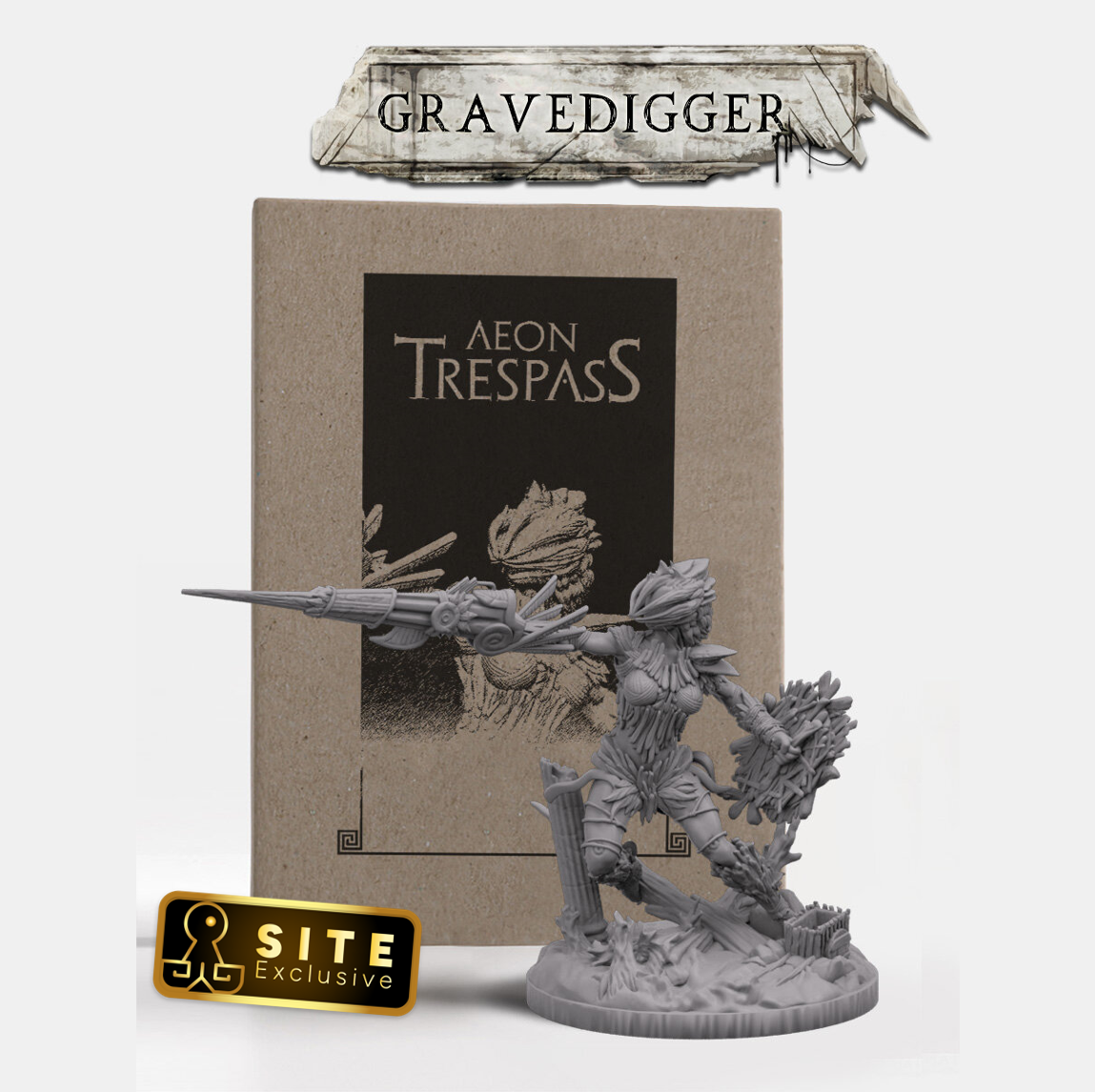 Kickstarter Exclusive Aeon Trespass Board Game, Gravedigger Titan Miniature
