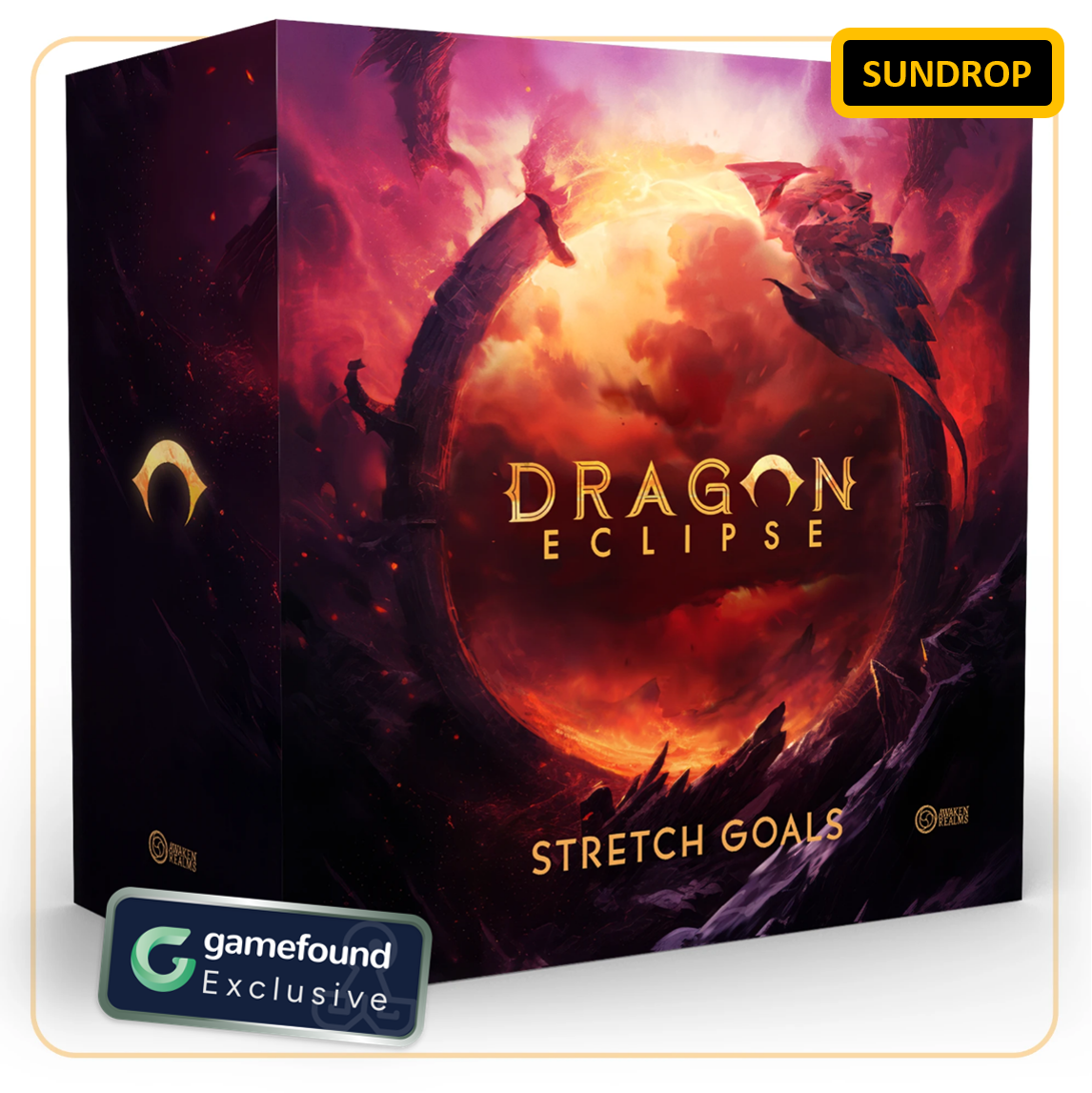 Gamefound Exclusive Dragon Eclipse Board Game Stretch Goals Box Expansion, Sundrop Edition