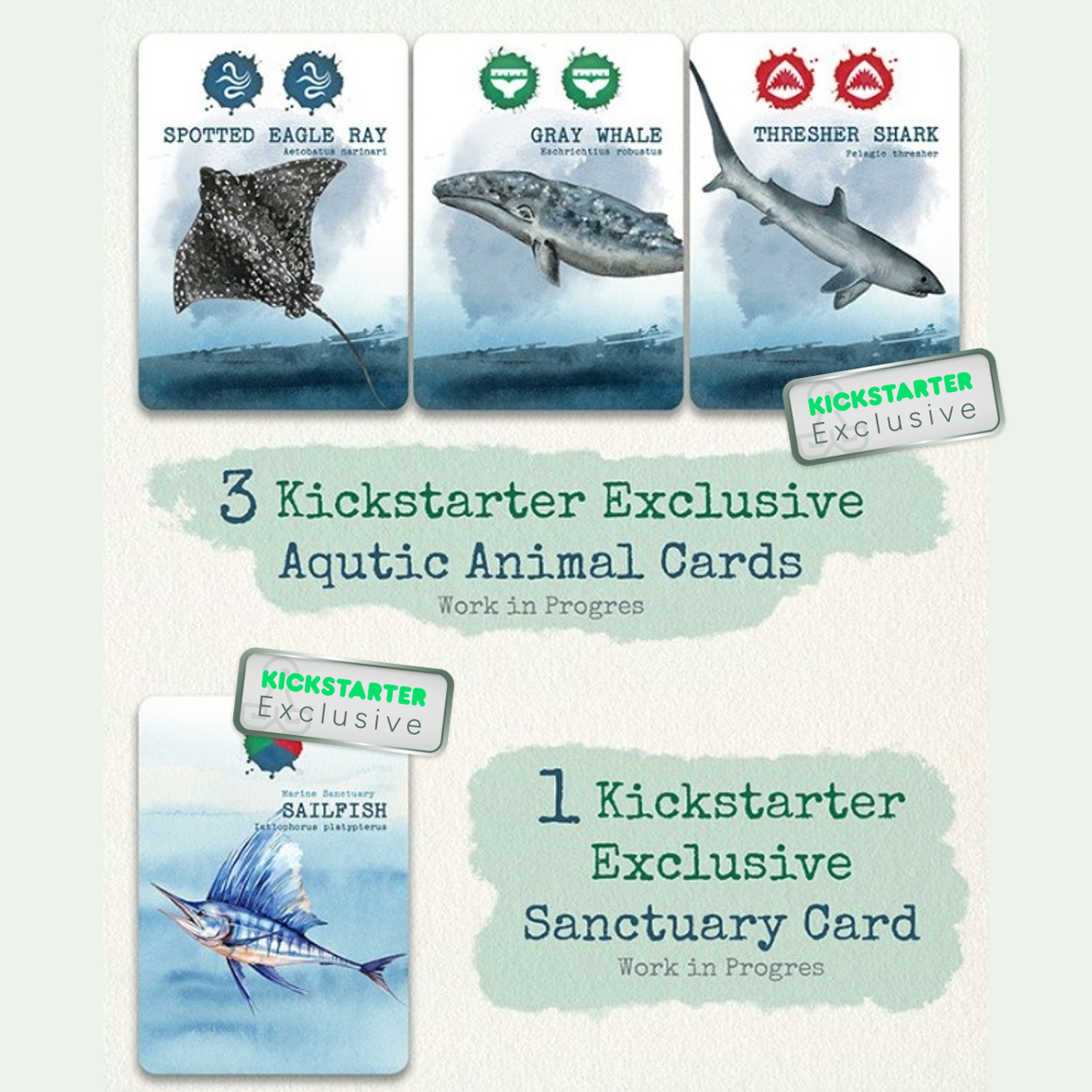Kickstarter Exclusive Pacific Ocean Card Game Exclusives