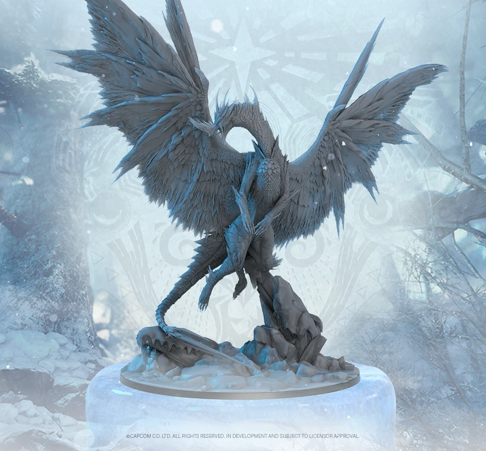 Kickstarter Exclusive Monster Hunter World Iceborne: The Board Game Velkhana Elder Dragon Expansion, Velkhana Miniature