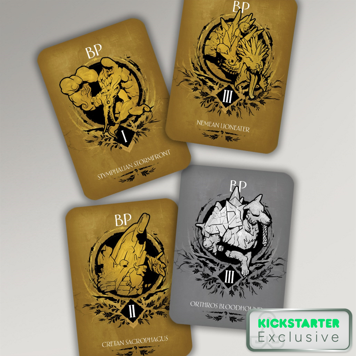 Kickstarter Exclusive Aeon Trespass Odyssey Board Game, Monster Attack Cards Yellow