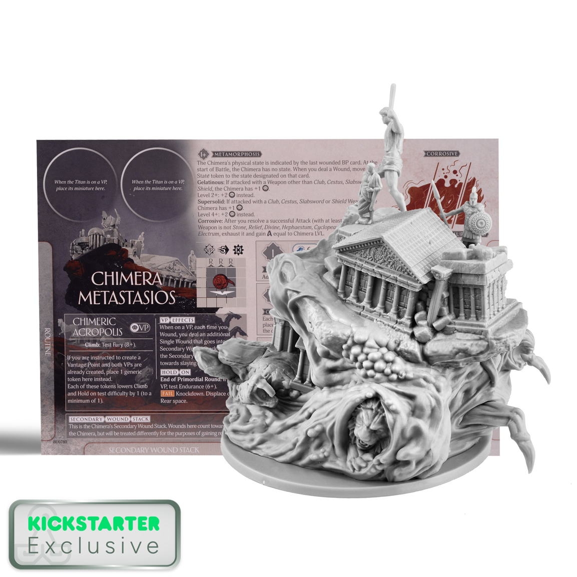 Kickstarter Exclusive Aeon Trespass Board Game, Chimera Metastasios Miniature