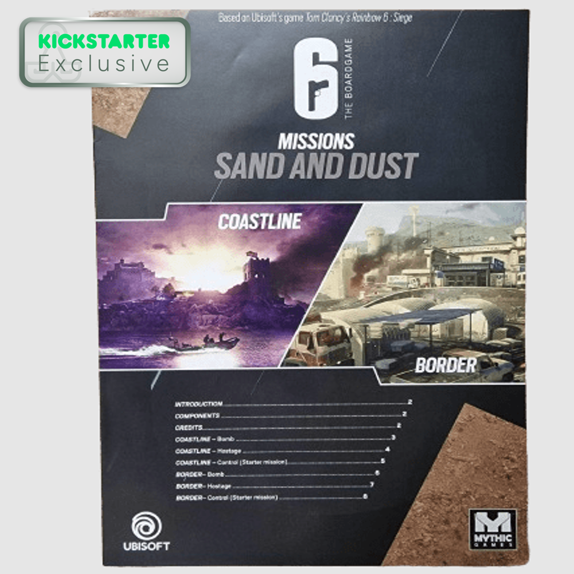 Kickstarter Exclusive Map Pack 3 - Sand and Dust Expansion Rulebook From 6: Siege - The Board Game