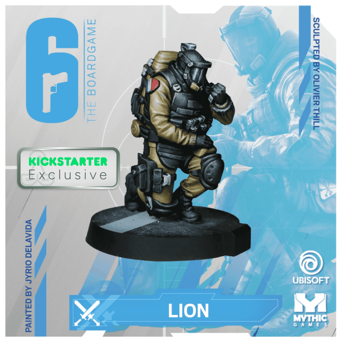 Kickstarter Exclusive Year 3 Expansion, Lion Miniature, From 6: Siege - The Board Game