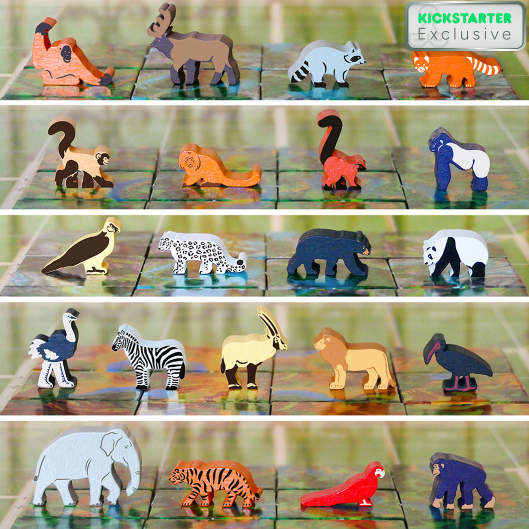 Kickstarter Exclusive Zoo Tycoon: The Board Game Animal Meeples