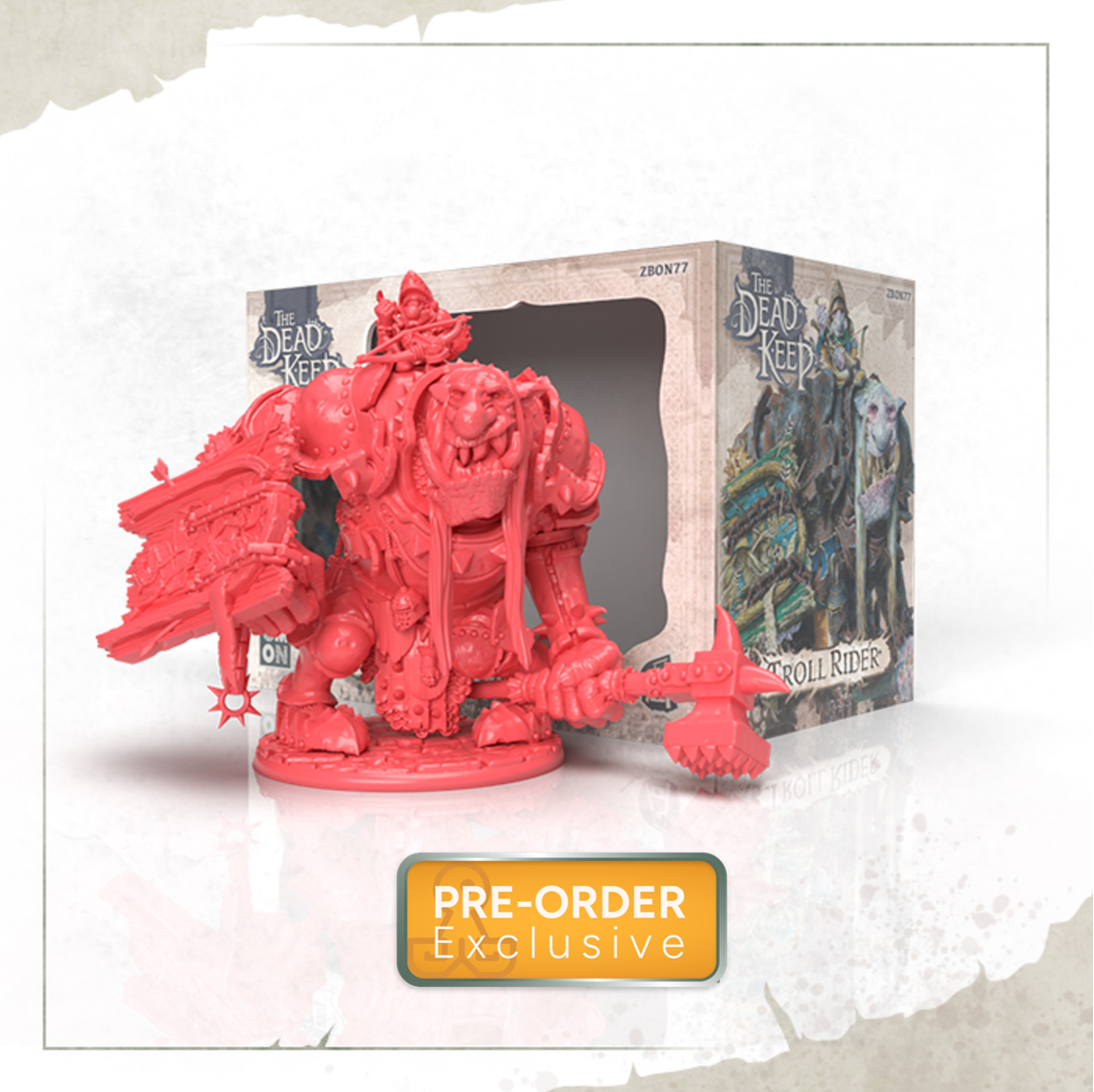 Crowdfunding Exclusive The Dead Keep Board Game Troll Rider Miniature